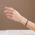 Bracelet en verre Firefly | Argent sterling 925 | Noir absolu